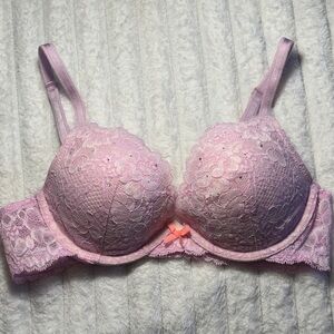 Victoria's Secret Light Pink Lace Sparkle Bra